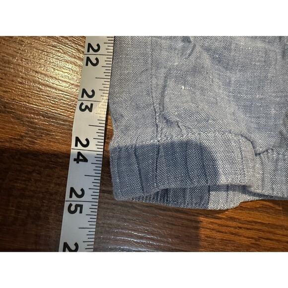 Athleta Women’s Cabo 100% Linen Jogger Pants – Blue – Size 14 Effortless Style - Picture 10 of 10